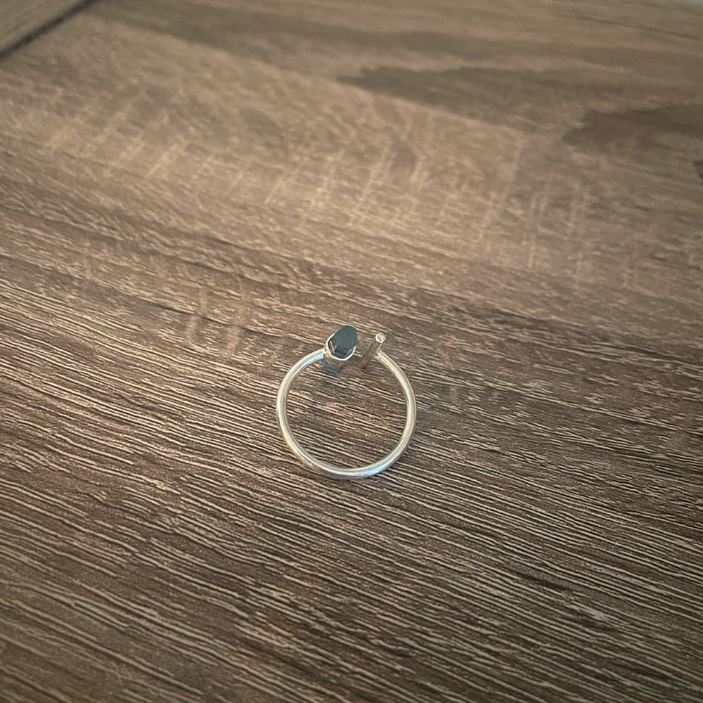 Blue and Silver Ring Size six. - Picture 2 of 3